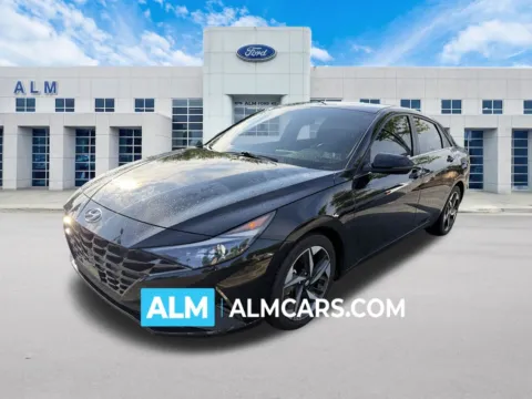 Black 2021 Hyundai Elantra Hybrid Limited for sale in Marietta, GA