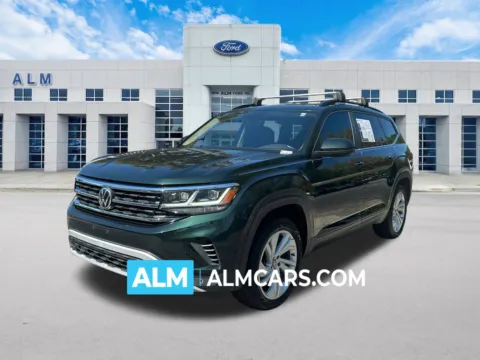 Green 2021 Volkswagen Atlas 3.6L V6 SE w/Technology for sale in Marietta, GA