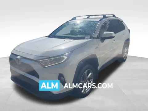 White 2021 Toyota RAV4 Hybrid XLE Premium for sale in Marietta, GA