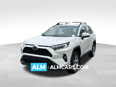 White 2021 Toyota RAV4 Hybrid XLE Premium for sale in Marietta, GA