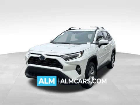 White 2021 Toyota RAV4 Hybrid XLE Premium for sale in Marietta, GA