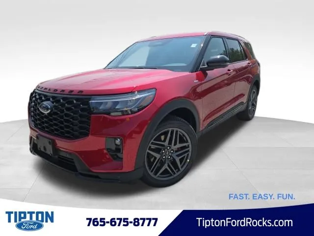 Red 2025 Ford Explorer ST-Line for sale in Tipton, IN