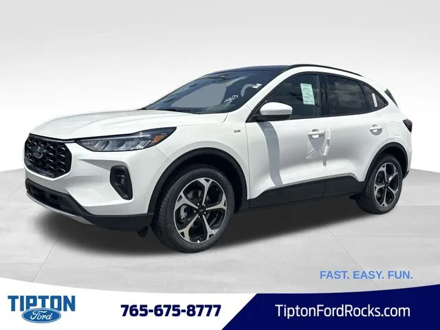 White 2025 Ford Escape Hybrid ST-Line Select for sale in Tipton, IN