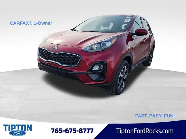 Red 2021 Kia Sportage LX for sale in Tipton, IN