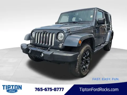 Gray 2017 Jeep Wrangler Unlimited Sahara for sale in Tipton, IN