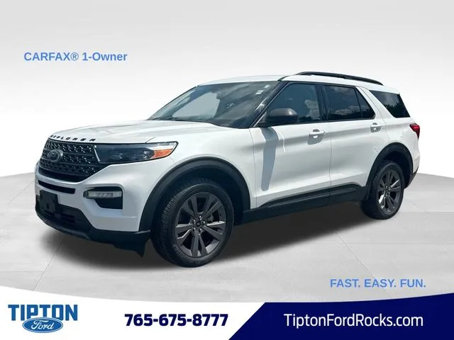 White 2021 Ford Explorer XLT for sale in Tipton, IN