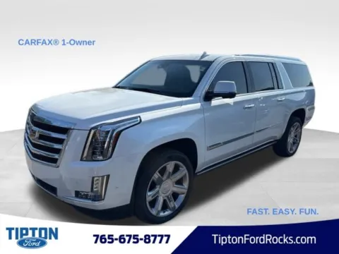 White 2019 Cadillac Escalade ESV Premium for sale in Tipton, IN