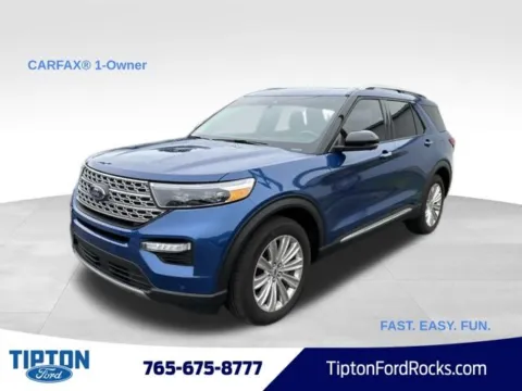 Blue 2022 Ford Explorer Limited for sale in Tipton, IN