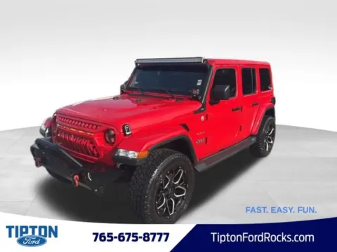 Red 2020 Jeep Wrangler Unlimited Sahara for sale in Tipton, IN