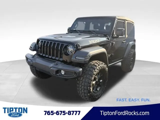 Black 2022 Jeep Wrangler Willys for sale in Tipton, IN