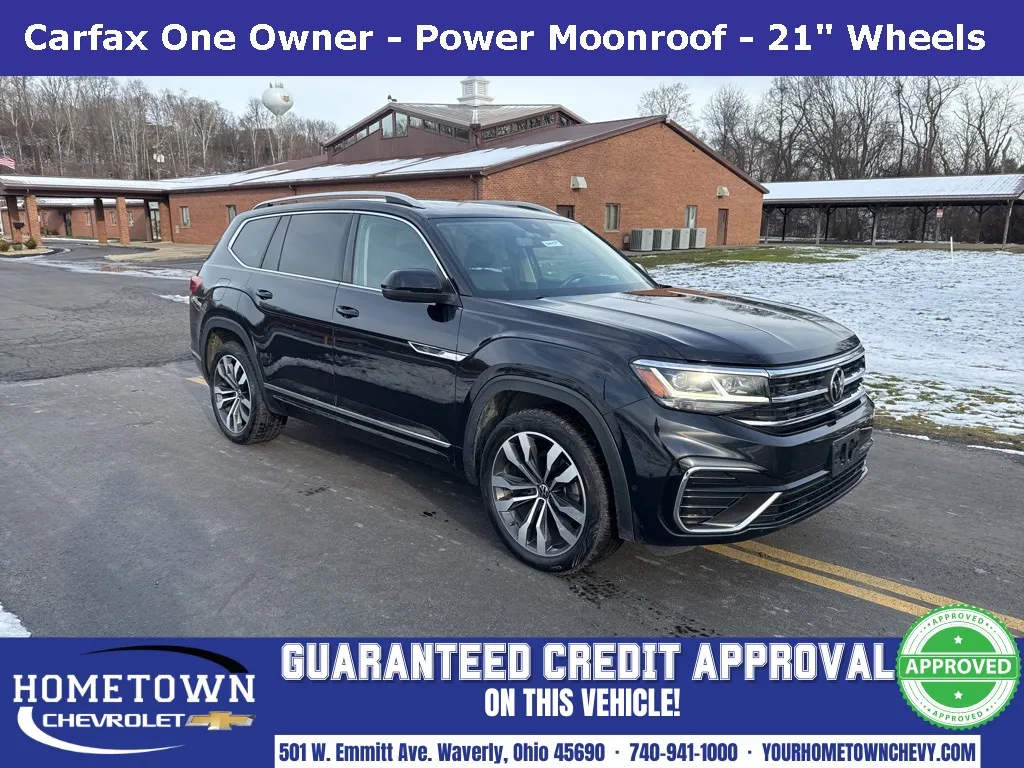 Black 2022 Volkswagen Atlas 3.6L V6 SEL Premium R-Line for sale in Waverly, OH