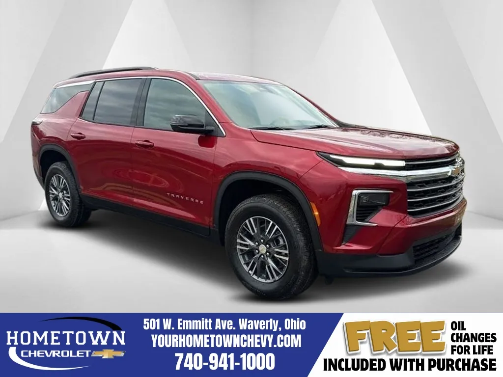 Red 2026 Chevrolet Traverse LT for sale in Waverly, OH