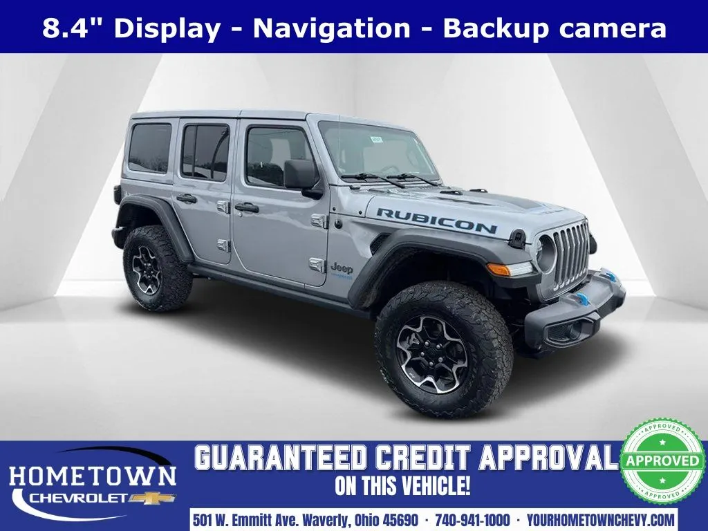 Used 2021 Jeep Wrangler Unlimited Rubicon 4XE with VIN 1C4JJXR64MW634058 for sale in Waverly, OH