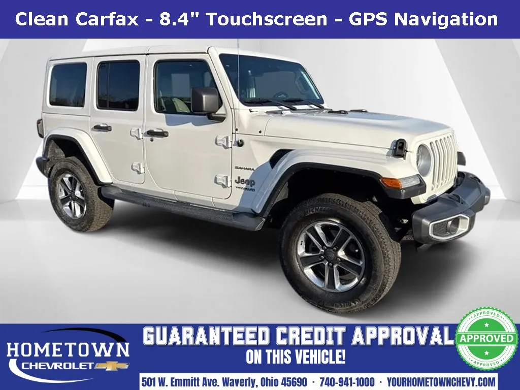 White 2019 Jeep Wrangler Unlimited Sahara for sale in Waverly, OH