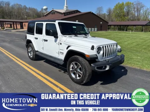 White 2020 Jeep Wrangler Unlimited Sahara for sale in Waverly, OH