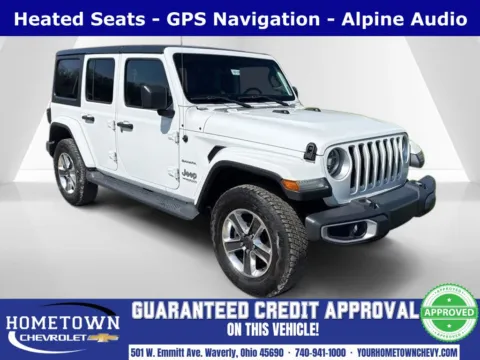 White 2020 Jeep Wrangler Unlimited Sahara for sale in Waverly, OH