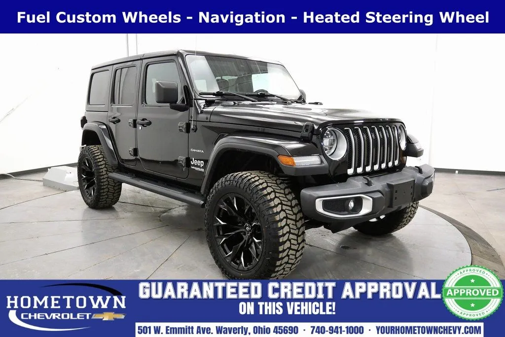 Black 2020 Jeep Wrangler Unlimited Sahara for sale in Waverly, OH