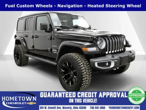 Black 2020 Jeep Wrangler Unlimited Sahara for sale in Waverly, OH
