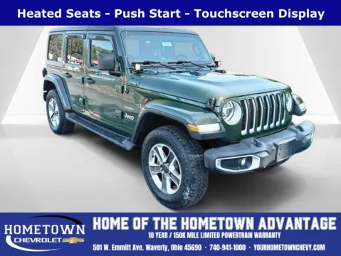 Green 2021 Jeep Wrangler Unlimited Sahara for sale in Waverly, OH