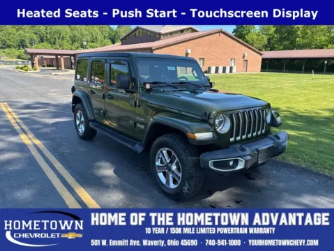 Green 2021 Jeep Wrangler Unlimited Sahara for sale in Waverly, OH