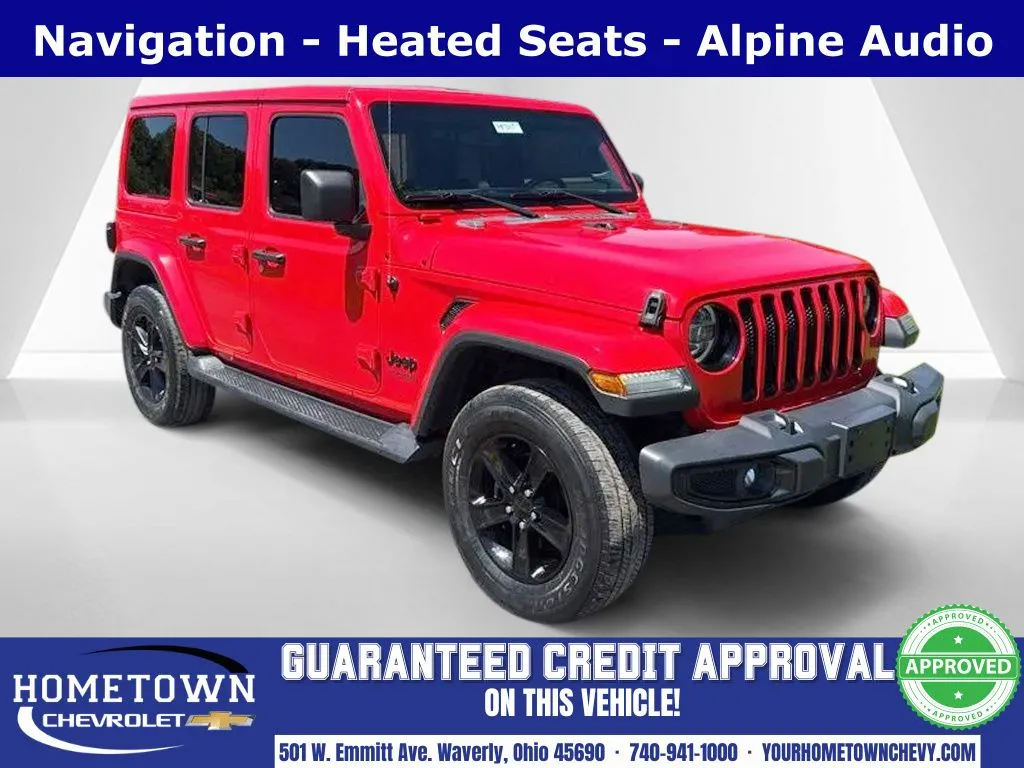 Red 2020 Jeep Wrangler Unlimited Sahara Altitude for sale in Waverly, OH