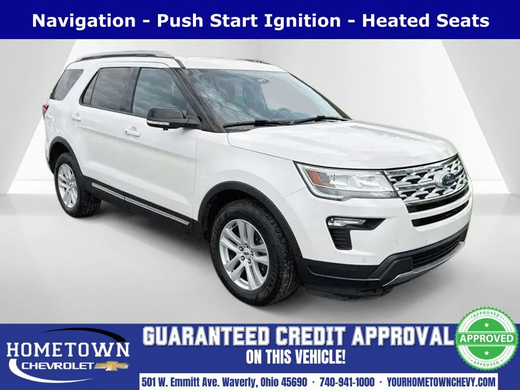 White 2018 Ford Explorer XLT for sale in Waverly, OH