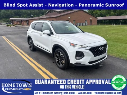 White 2019 Hyundai Santa Fe Ultimate for sale in Waverly, OH