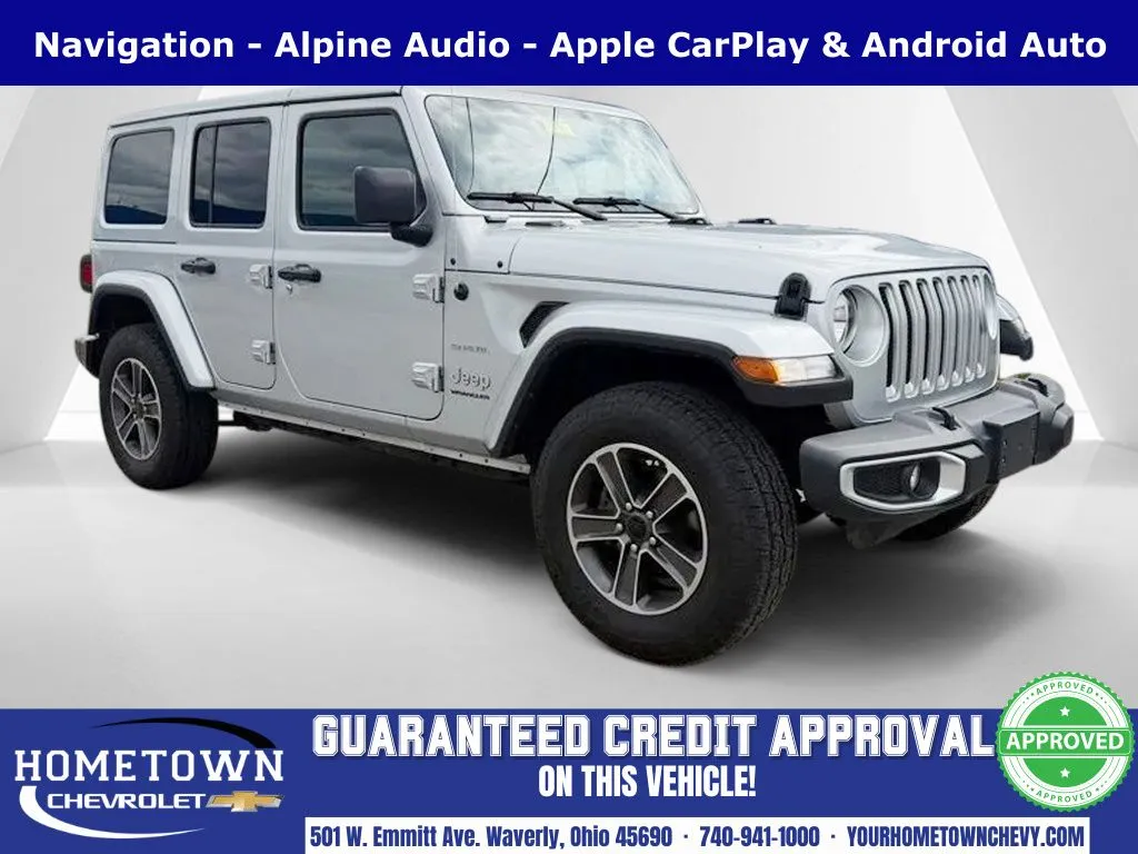 Silver 2023 Jeep Wrangler Sahara for sale in Waverly, OH