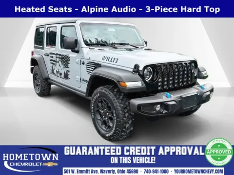 Silver 2023 Jeep Wrangler Willys 4xe for sale in Waverly, OH