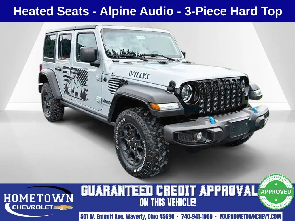 Silver 2023 Jeep Wrangler Willys 4xe for sale in Waverly, OH