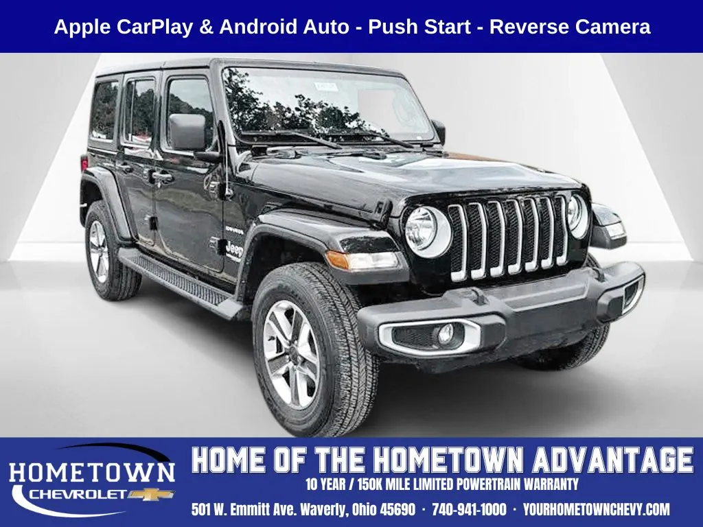 Black 2021 Jeep Wrangler Unlimited Sahara for sale in Waverly, OH