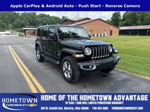 Black 2021 Jeep Wrangler Unlimited Sahara for sale in Waverly, OH