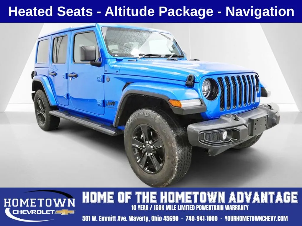 Blue 2023 Jeep Wrangler Altitude for sale in Waverly, OH
