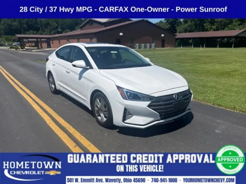 White 2019 Hyundai Elantra Value Edition for sale in Waverly, OH