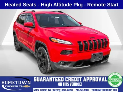 Red 2017 Jeep Cherokee Limited for sale in Waverly, OH
