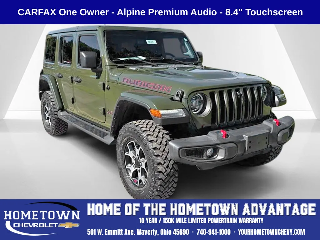 Green 2022 Jeep Wrangler Unlimited Rubicon for sale in Waverly, OH