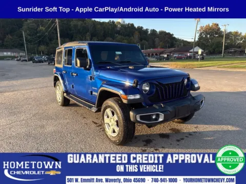 Blue 2019 Jeep Wrangler Unlimited Sahara for sale in Waverly, OH