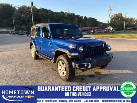 Blue 2019 Jeep Wrangler Unlimited Sahara for sale in Waverly, OH