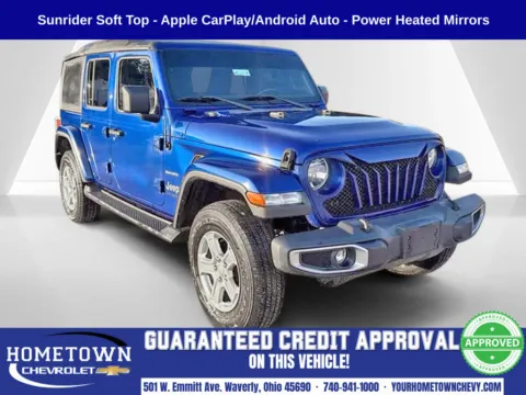 Blue 2019 Jeep Wrangler Unlimited Sahara for sale in Waverly, OH