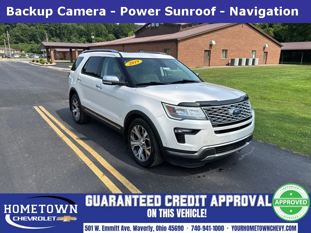 White 2019 Ford Explorer Platinum for sale in Waverly, OH