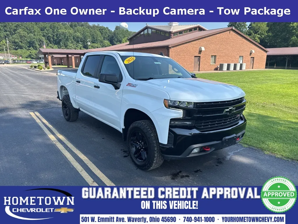 White 2021 Chevrolet Silverado 1500 LT Trail Boss for sale in Waverly, OH