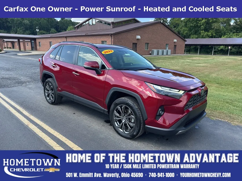 Red 2022 Toyota RAV4 Hybrid Limited for sale in Waverly, OH