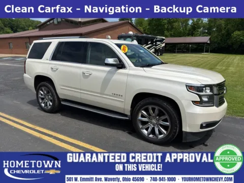 White 2015 Chevrolet Tahoe LTZ for sale in Waverly, OH