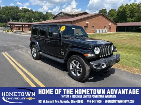 Black 2021 Jeep Wrangler Unlimited Sahara for sale in Waverly, OH