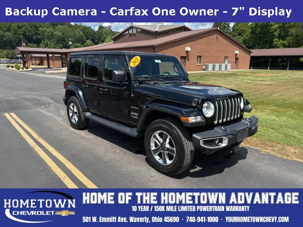 Black 2021 Jeep Wrangler Unlimited Sahara for sale in Waverly, OH