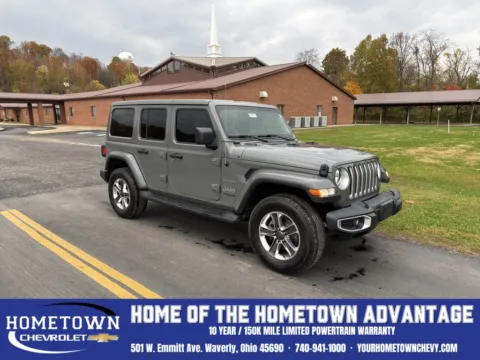 Gray 2021 Jeep Wrangler Unlimited Sahara for sale in Waverly, OH
