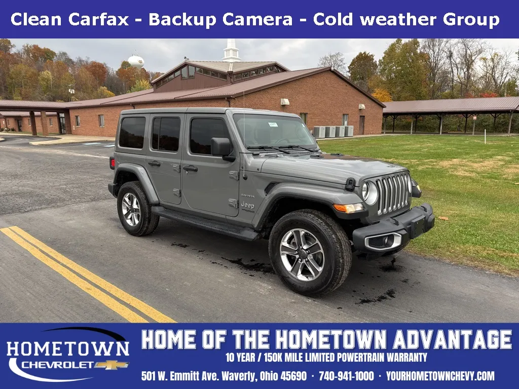 Gray 2021 Jeep Wrangler Unlimited Sahara for sale in Waverly, OH