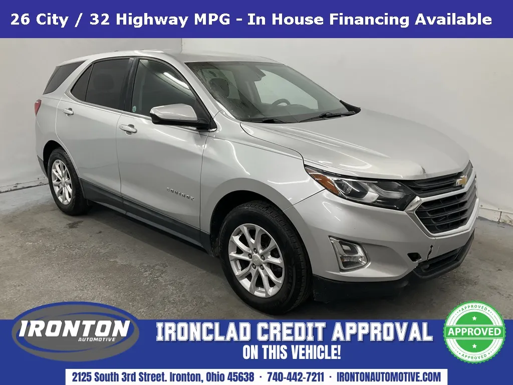 Silver 2018 Chevrolet Equinox LT for sale in Ironton, OH