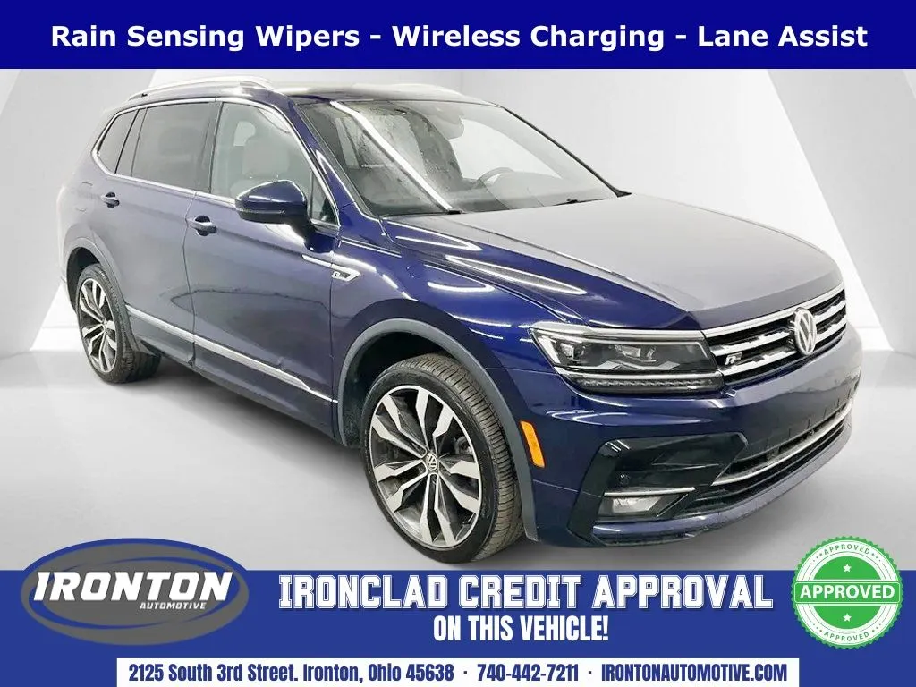 Blue 2021 Volkswagen Tiguan 2.0T SEL Premium R-Line for sale in Ironton, OH