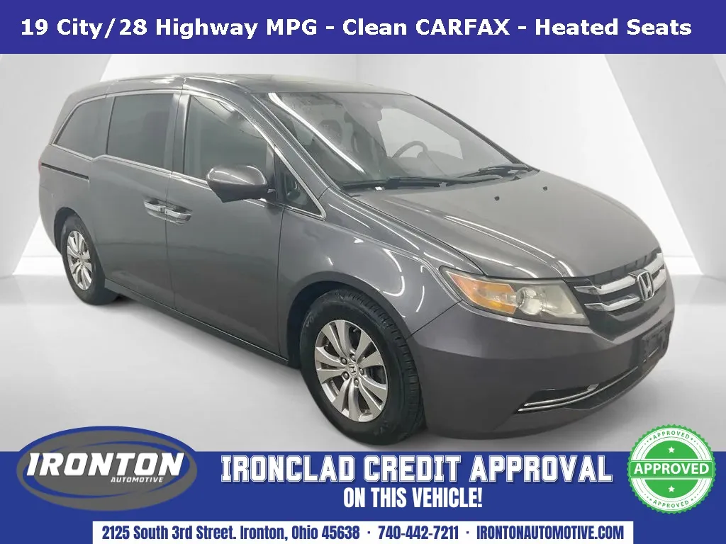 Gray 2016 Honda Odyssey EX-L for sale in Ironton, OH